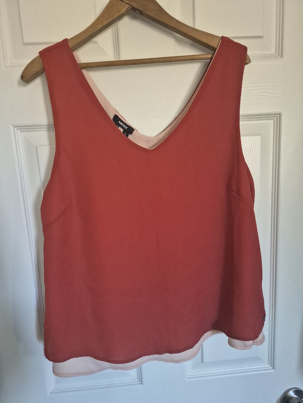 Mexx Coral Pink Layered V-Neck Camisole